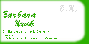 barbara mauk business card